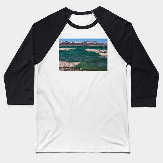 Nam tso Lake, Tibet. Baseball T-Shirt by bulljup